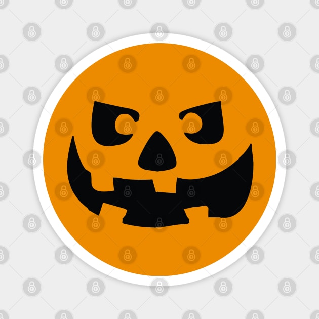 Spooky Halloween Jack O' Lantern Face Magnet by HungryDinoDesign